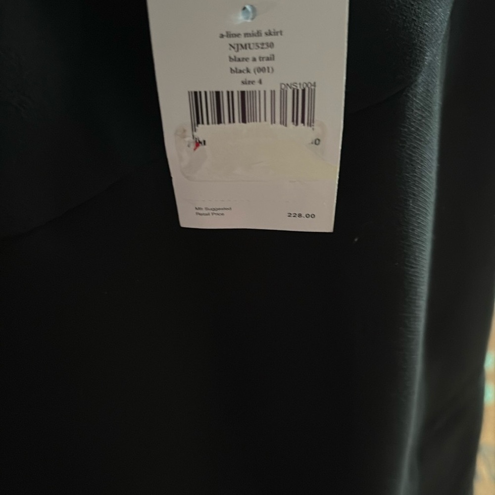 A-Line Midi Skirt in Black